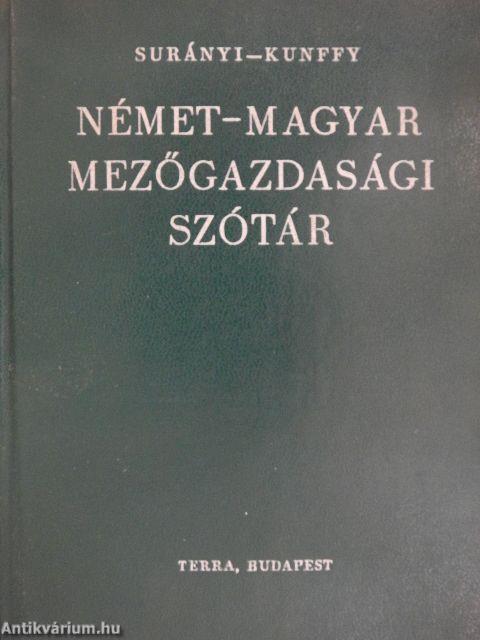Német-magyar mezőgazdasági szótár