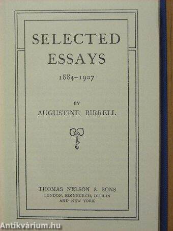 Selected Essays