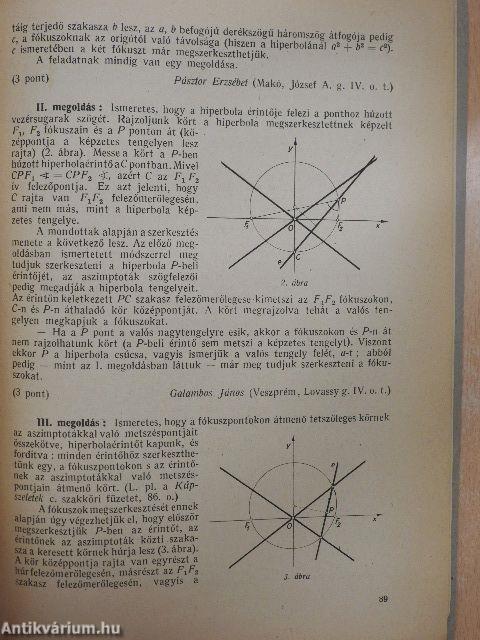 Középiskolai matematikai lapok 1958. március