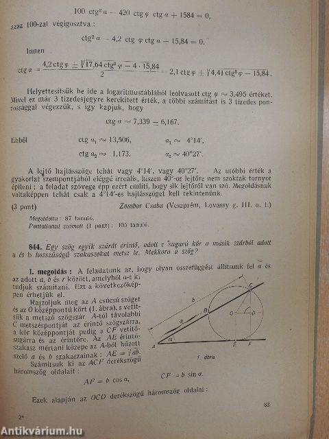 Középiskolai matematikai lapok 1958. március