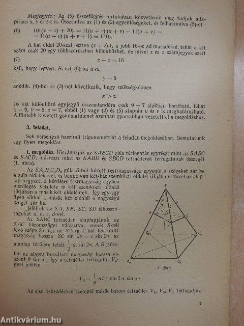 Középiskolai matematikai lapok 1957. évi 1. szám