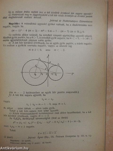 Középiskolai matematikai lapok 1957. évi 2. szám