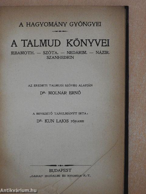 A Talmud könyvei V-VIII.