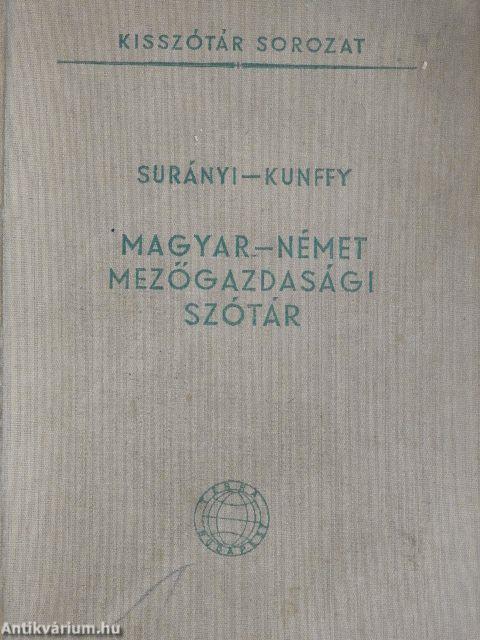 Magyar-német mezőgazdasági szótár