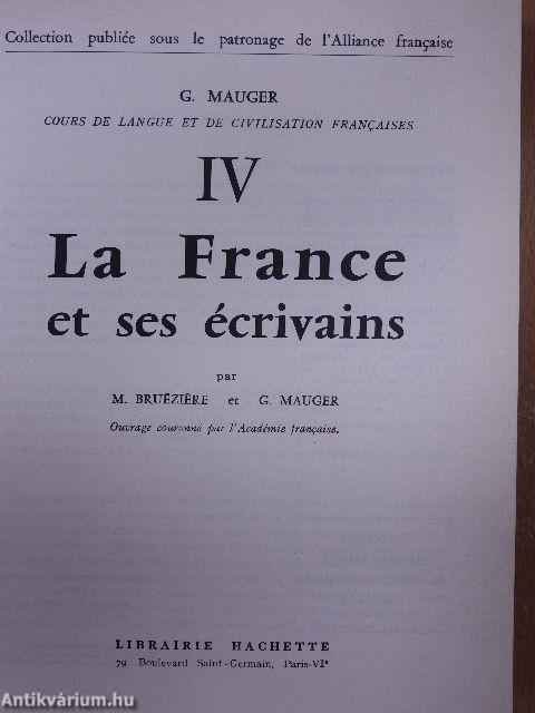 Cours de Langue et de Civilisation Francaises IV.