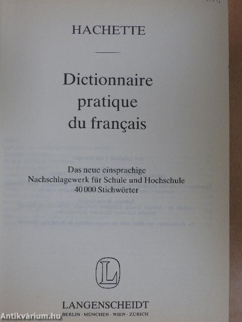 Hachette - Dictionnaire pratique du francais