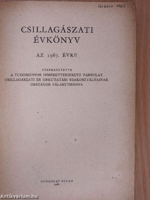 Csillagászati Évkönyv 1967.