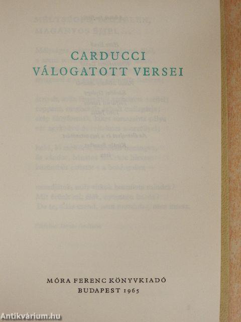 Carducci válogatott versei