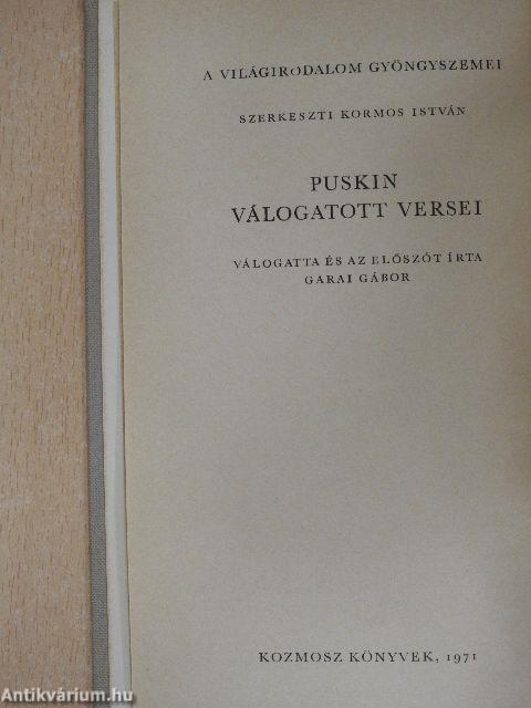 Puskin válogatott versei