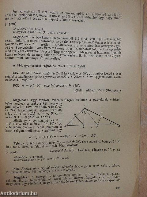 Középiskolai matematikai lapok 1958. évi 4. szám