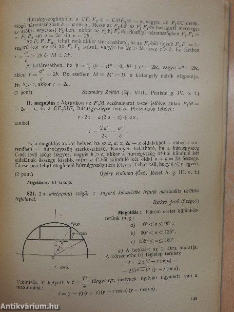 Középiskolai matematikai lapok 1957. évi 5. szám