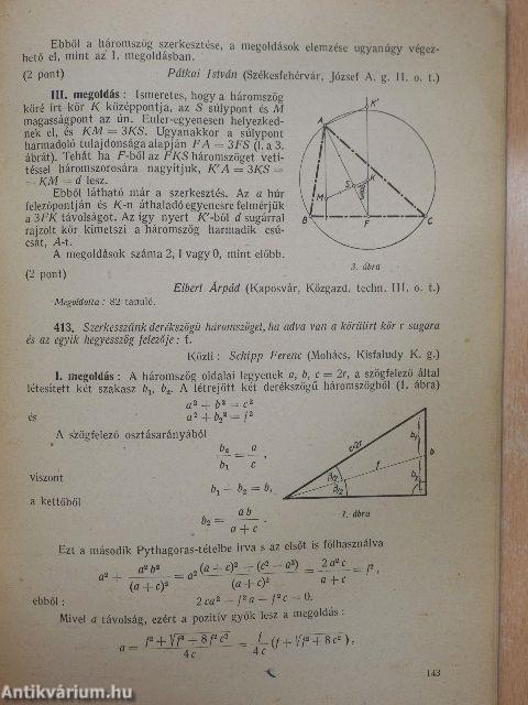 Középiskolai matematikai lapok 1957. évi 5. szám