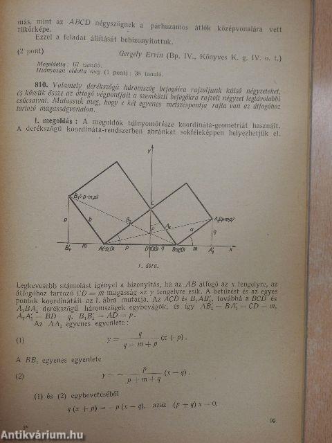 Középiskolai matematikai lapok 1957. évi 3-4. szám