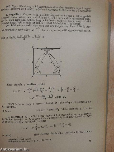 Középiskolai matematikai lapok 1958 (fél évfolyam)