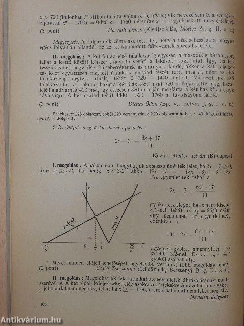 Középiskolai matematikai lapok 1959. évi 4. szám