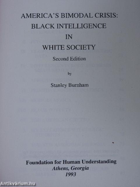 America's Bimodal Crisis: Black Intelligence in White Society