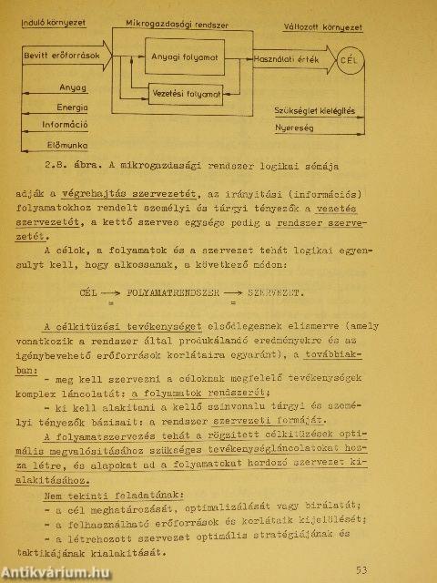 Üzemgazdaságtan és szervezési ismeretek II.