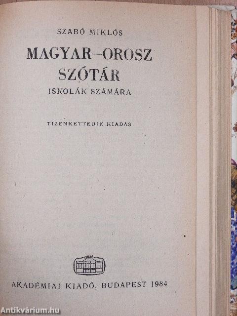 Orosz-magyar/magyar-orosz szótár