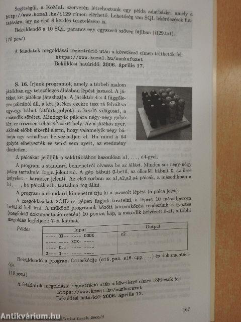 Középiskolai Matematikai és Fizikai Lapok 2006. március