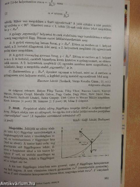 Középiskolai Matematikai és Fizikai Lapok 2006. december