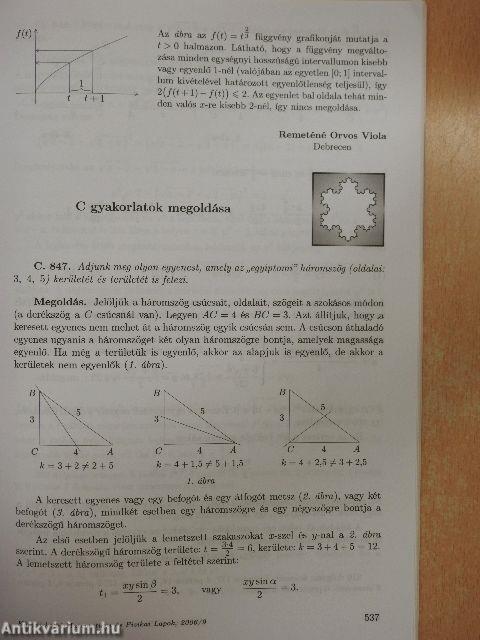 Középiskolai Matematikai és Fizikai Lapok 2006. december