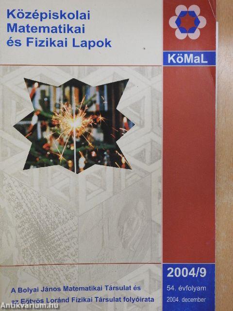 Középiskolai Matematikai és Fizikai Lapok 2004. december