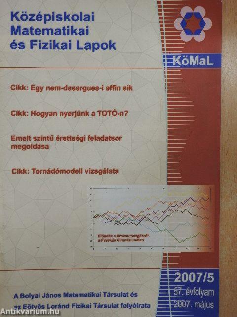 Középiskolai Matematikai és Fizikai Lapok 2007. május