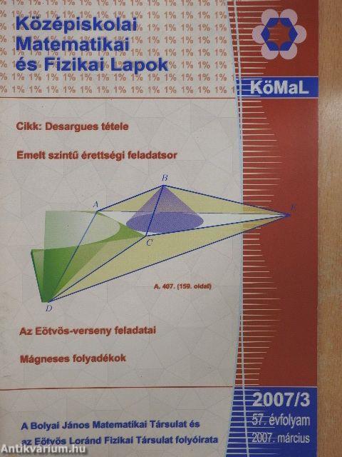 Középiskolai Matematikai és Fizikai Lapok 2007. március