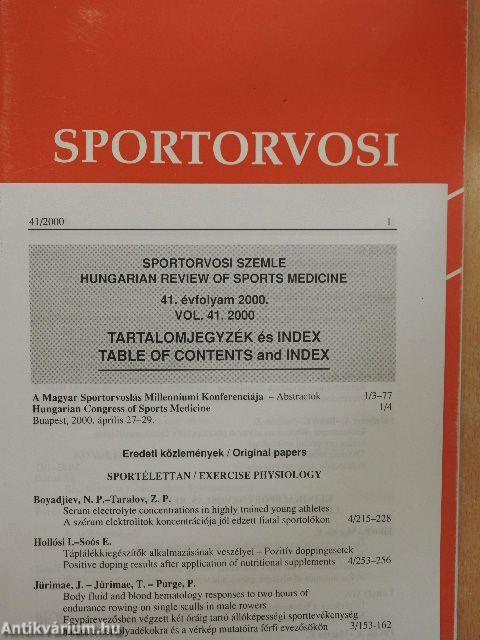 Sportorvosi Szemle 2001/1.