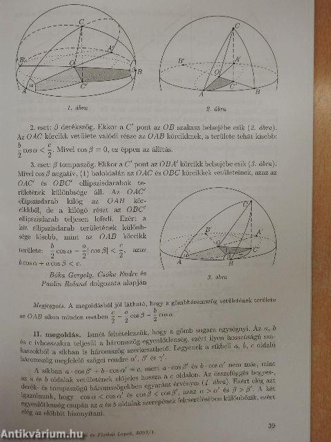 Középiskolai matematikai és fizikai lapok 2003. január