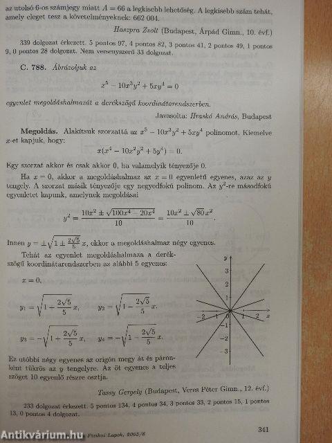 Középiskolai Matematikai és Fizikai Lapok 2005. szeptember