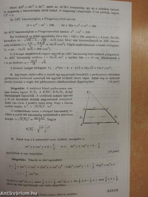 Középiskolai Matematikai és Fizikai Lapok 2005. november