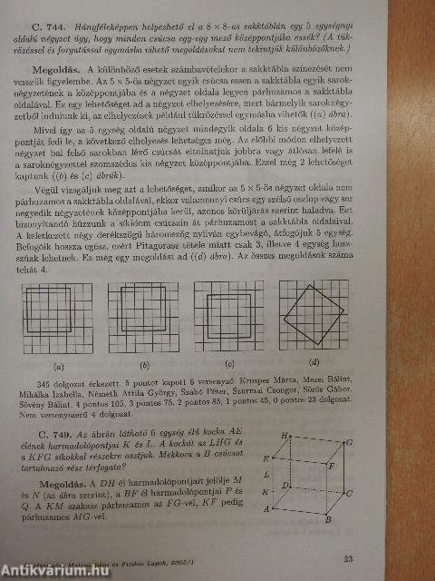 Középiskolai Matematikai és Fizikai Lapok 2005. január