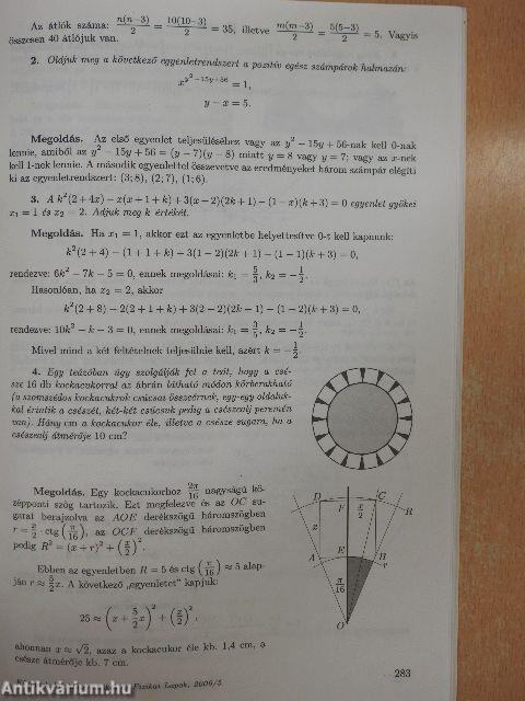 Középiskolai Matematikai és Fizikai Lapok 2006. május