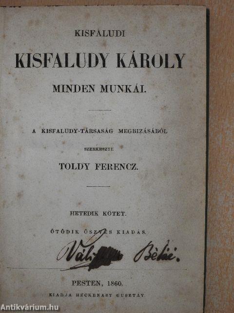 Kisfaludi Kisfaludy Károly minden munkái VII-VIII. (töredék)