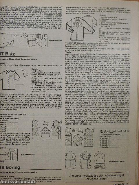 Burda 1993. (nem teljes évfolyam)