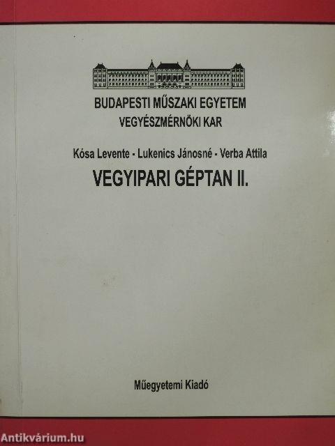 Vegyipari géptan II.