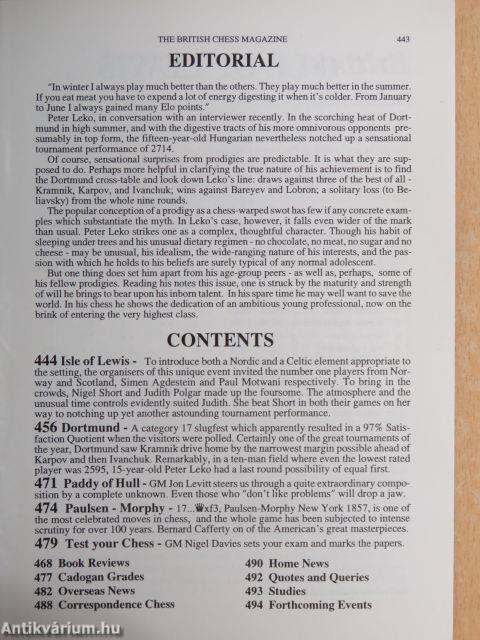 British Chess Magazine 1995., 1997-2000. (vegyes számok)(24 db)