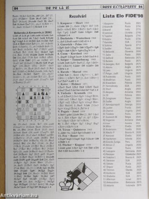 Chess extrapress 1998. ianuarie-decembrie 