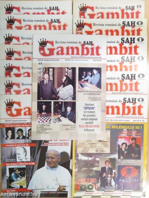 Revista romana de sah Gambit 1998-2000. (vegyes számok) (14 db)