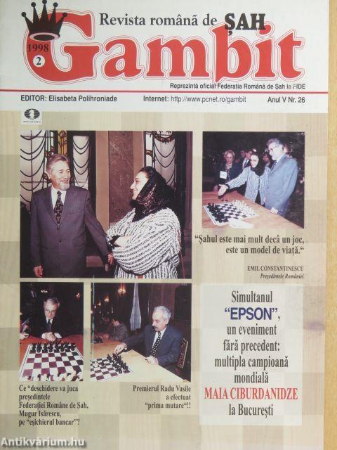 Revista romana de sah Gambit 1998-2000. (vegyes számok) (14 db)