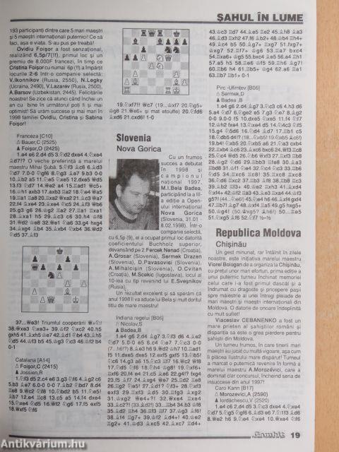 Revista romana de sah Gambit 1998-2000. (vegyes számok) (14 db)