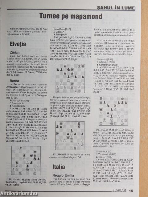 Revista romana de sah Gambit 1998-2000. (vegyes számok) (14 db)