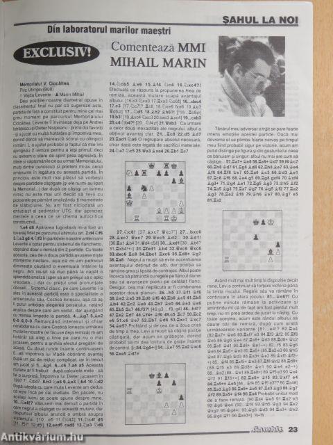 Revista romana de sah Gambit 1998-2000. (vegyes számok) (14 db)