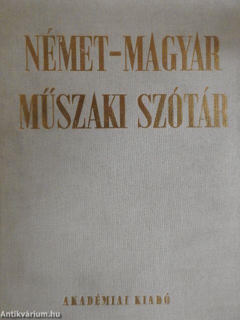 Német-magyar műszaki szótár