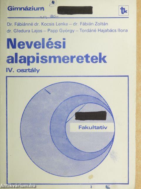 Nevelési alapismeretek IV.