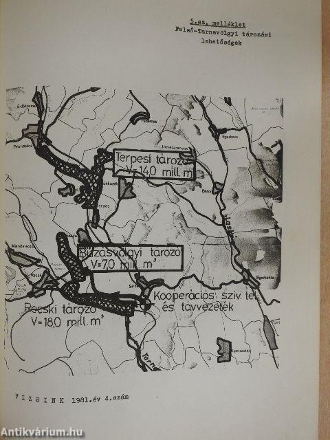 Vizeink 1981 évi különszám a tározás gyakorlatából