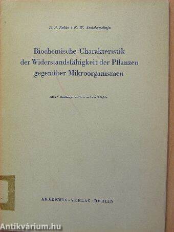 Biochemische Charakteristik der Widerstandsfähigkeit der Pflanzen gegenüber Mikroorganismen