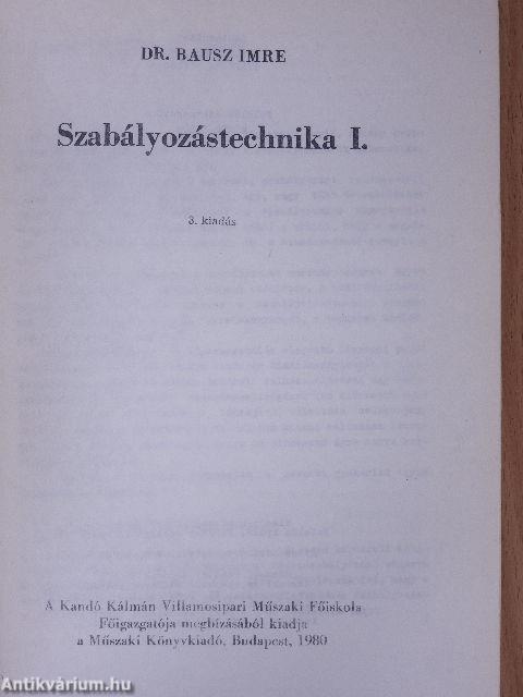 Szabályozástechnika I.