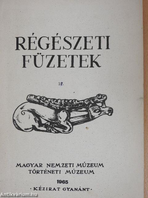 Régészeti füzetek 18.